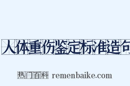 人体重伤鉴定标准造句是什么意思的图片